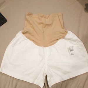 Motherhood maternity white shorts